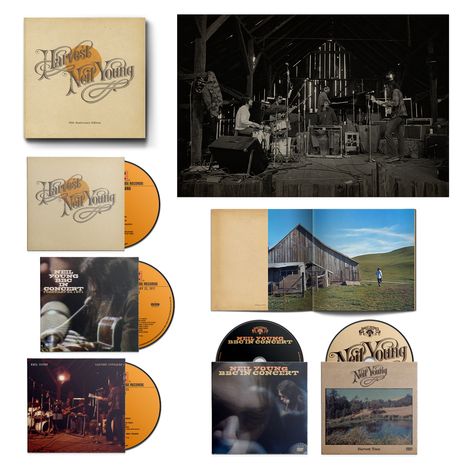 Neil Young: Harvest (50th Anniversary Edition), 3 CDs, 2 DVDs und 1 Buch