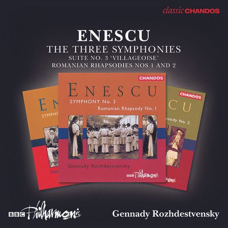 George Enescu (1881-1955): Symphonien Nr.1-3 (opp.13,17,21), 3 CDs