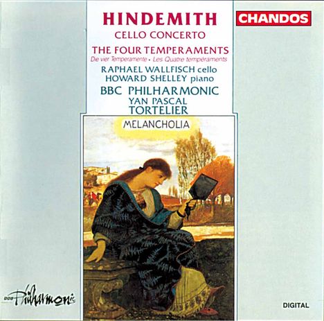 Paul Hindemith (1895-1963): Die vier Temperamente f.Klavier &amp; Orchester, CD