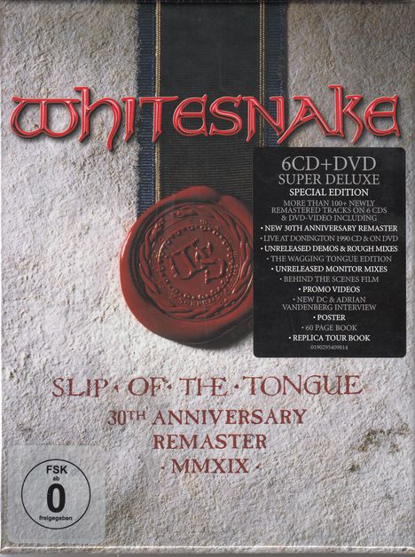 Whitesnake: Slip Of The Tongue (Super Deluxe Edition) (30th Anniversary Edition), 6 CDs und 1 DVD