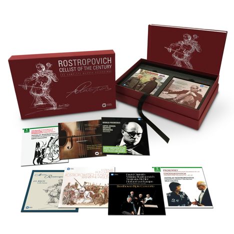 Mstislav Rostropovich - Cellist of the Century, 40 CDs und 3 DVDs
