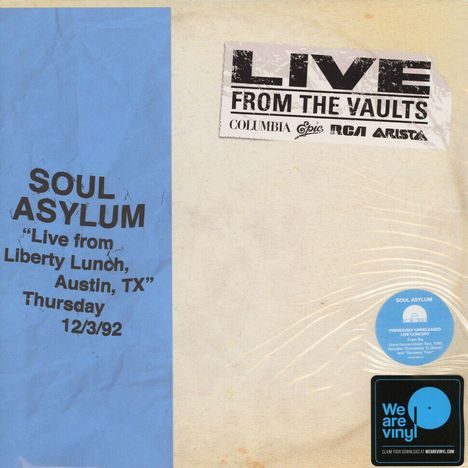 Soul Asylum: Live From Liberty Lunch, Austin, TX, December 3, 1992, 2 LPs
