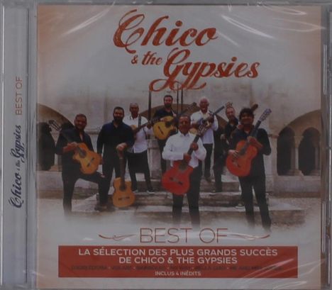 "Chico & the Gypsies" steht oben. Darunter mehrere Männer mit Gitarren vor einem alten Gebäude.