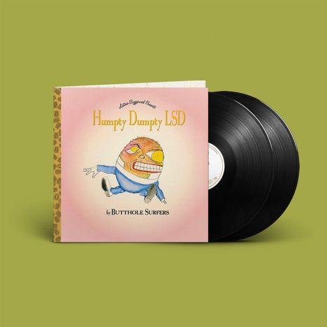 Das Cover zeigt "Humpty Dumpty LSD" von Butthole Surfers und eine Illustration eines schrägen Humpty Dumpty.