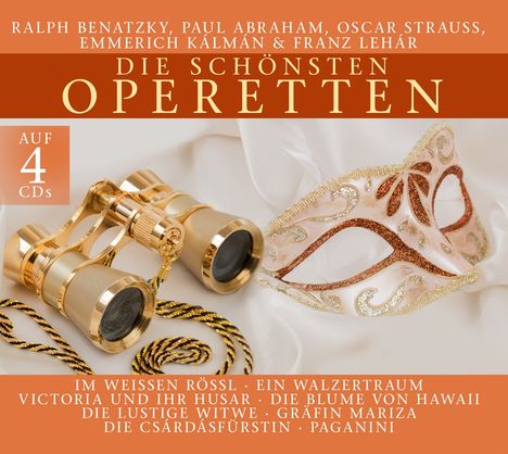 K LM N-Benatzky-Abraham-Strauss-Leh R: Die Sch÷nsten Operetten auf 4 CDs, 4 CDs