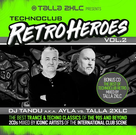 Talla 2XLC Presents Techno Club Retroheroes Vol. 2, 2 CDs