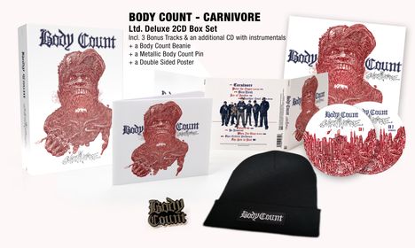 Body Count: Carnivore (Limited Deluxe Box Set), 2 CDs und 1 Merchandise