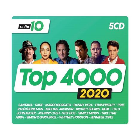 Radio 10 Top 4000 (2020), 5 CDs