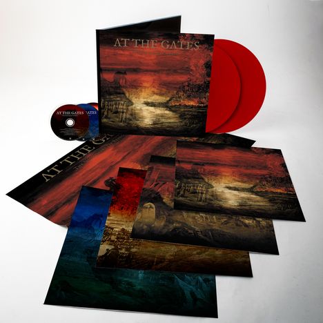 At The Gates: The Nightmare Of Being (180g) (Limited Deluxe Edition) (Transparent Blood Red Vinyl), 2 LPs und 3 CDs