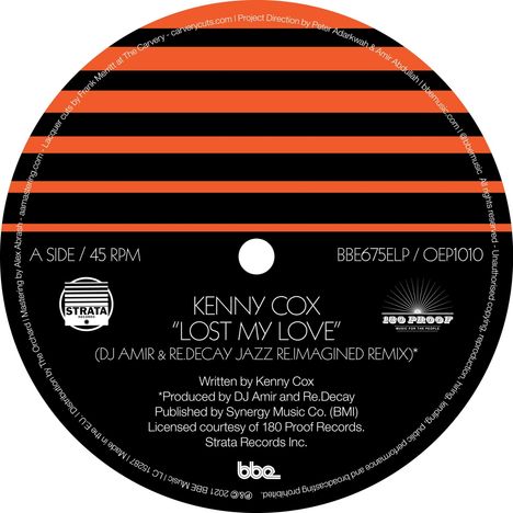 Kenny Cox (1940-2008): Lost My Love, Single 12"