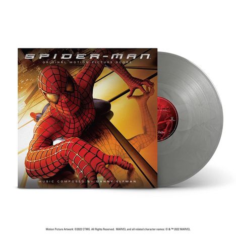 "SPIDER-MAN Original Motion Picture Score, Music composed by Danny Elfman." Illustration: Spider-Man an einer Wand.