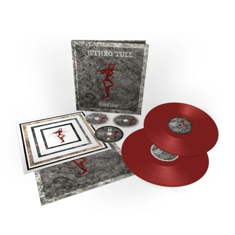 Jethro Tull: RökFlöte (Limited Numbered Deluxe Edition) (Dark Red Vinyl) (Insert wird nicht neu gedruckt), 2 LPs, 2 CDs und 1 Blu-ray Disc