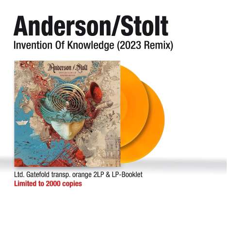 Anderson/Stolt (Jon Anderson &amp; Roine Stolt): Invention Of Knowledge (2023 Remix) (remastered) (180g) (Limited Edition) (Transparent Orange Vinyl), 2 LPs