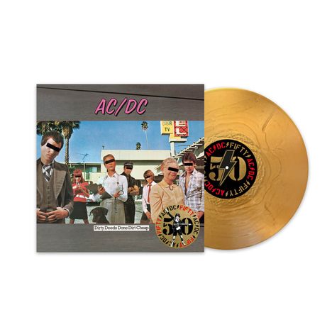 AC/DC: Dirty Deeds Done Dirt Cheap (50th Anniversary) (remastered) (180g) (Limited Edition) (Gold Nugget Vinyl) (+ Artwork Print), LP