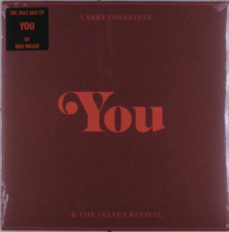 Texte: "YOU" groß in der Mitte, "LARRY LOVESTEIN" oben, "& THE VELVET REVIVAL" unten. Dunkelroter Hintergrund.