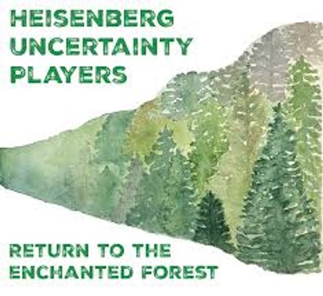 "HEISENBERG UNCERTAINTY PLAYERS" und "RETURN TO THE ENCHANTED FOREST". Waldgemälde in Grüntönen.