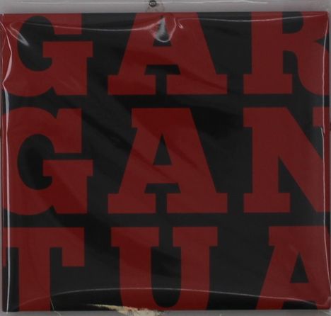 Der Text "GARGANTUA" in großen roten Buchstaben auf schwarzem Hintergrund.