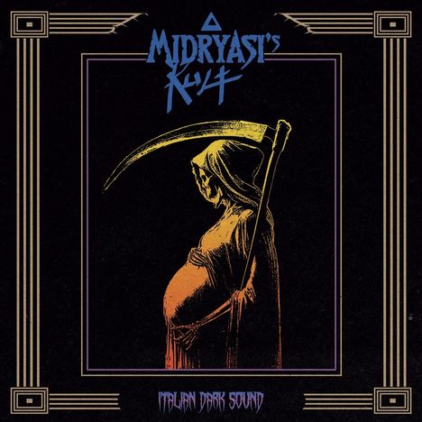 Text: "MIDRYASI'S KULT" und "ITALIAN DARK SOUND". Illustration eines Sensenmanns mit Kapuze und Sense.