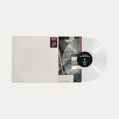 Texte: "Seventeen Going Under", "Sam Fender". Ein weißes Vinylalbum mit moderner Gestaltung.