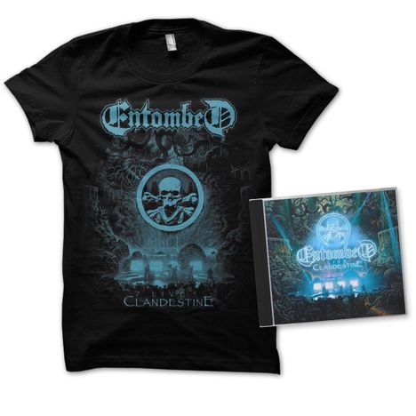 Entombed: Clandestine: Live (Limited-Edition + Shirt L), 1 CD und 1 T-Shirt