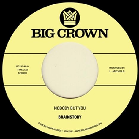 Brainstory: Nobody But You / Gift Of Life, Single 7"