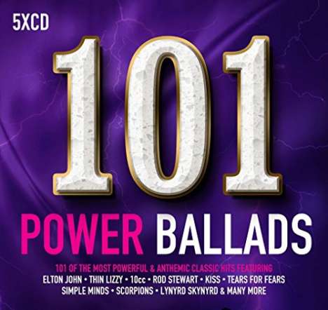 101 Power Ballads, 5 CDs
