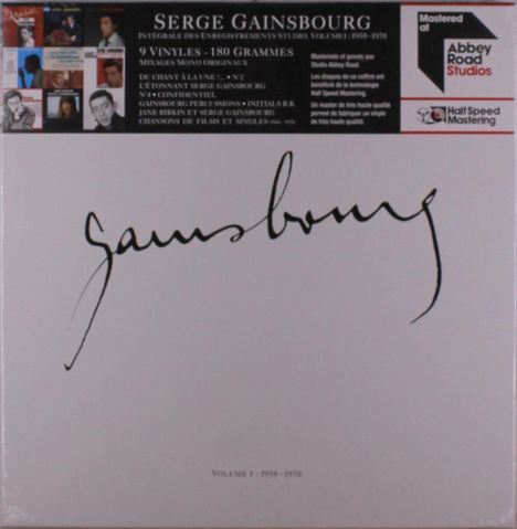Serge Gainsbourg (1928-1991): Integrale Des Enregistrements Studio, Volume 1: 1958 - 1970 (180g) (Half Speed Mastering) (Limited Edition) (Mono), 9 LPs