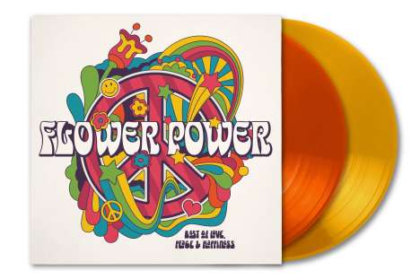 Flower Power: Best Of Love, Peace &amp; Happiness (Orange / Yellow Vinyl), 2 LPs