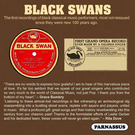 Black Swans - The First Recordings of Black Classical Music Performers, CD