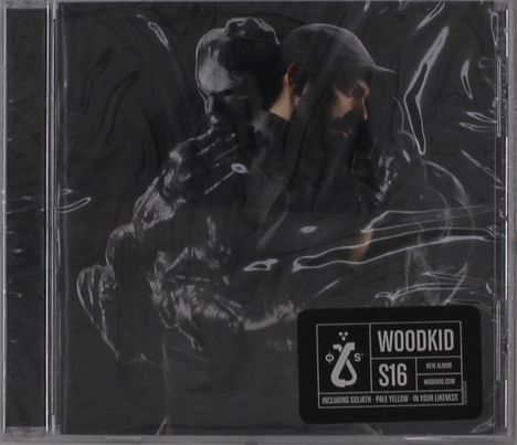 "WOODKID, S16, New Album, woodkid.com. Enthält Goliath, Pale Yellow, In Your Likeness." Ein dunkles, geheimnisvolles Bild.