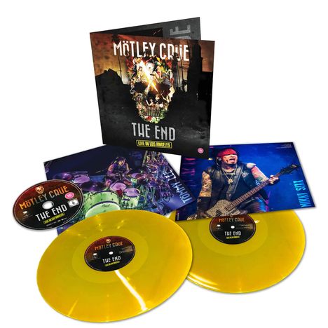 Mötley Crüe: The End: Live In Los Angeles (180g) (Limited Edition) (Yellow Vinyl), 2 LPs und 1 DVD