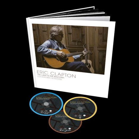 Eric Clapton: The Lady In The Balcony: Lockdown Sessions, 1 DVD, 1 Blu-ray Disc, 1 CD und 1 Buch