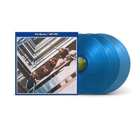 The Beatles: The Beatles 1967-1970 (The Blue Album) (2023 Edition, inkl. Single »Now &amp; Then«) (Half-Speed Master) (180g) (Limited Edition) (Blue Vinyl), 3 LPs