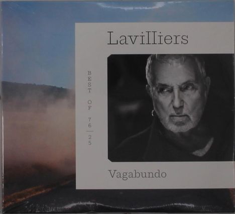Text: "Lavilliers", "BEST OF 76-25", "Vagabundo". Schwarz-weiß Porträt eines älteren Mannes auf staubiger Landschaft.