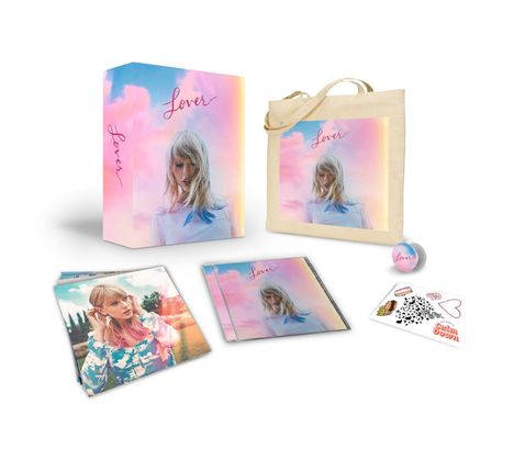 Taylor Swift: Lover (Limited-Deluxe-Edition) (Boxset), 1 CD und 1 Merchandise