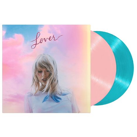Taylor Swift: Lover (Pink &amp; Blue Vinyl), 2 LPs
