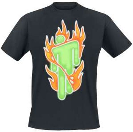 Billie Eilish: Airbrush Flames (Gr.M), T-Shirt