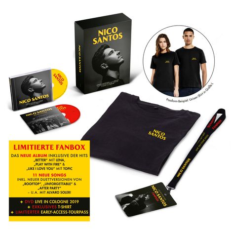 Nico Santos: Nico Santos (Limitierte Fanbox), 1 CD, 1 DVD und 1 T-Shirt