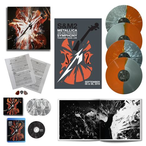 Metallica: S&M2 (Limited Edition Deluxe Box) (Colored Vinyl), 4 LPs, 2 CDs und 1 Blu-ray Disc