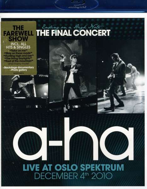 a-ha: Ending On A High Note - The Final Concert 2010, Blu-ray Disc