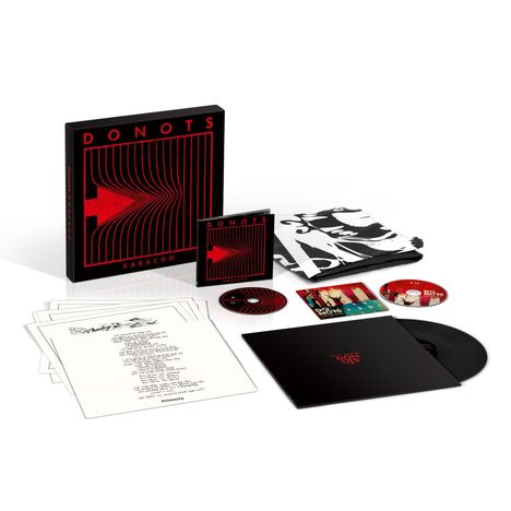 Donots: Karacho (Limited Deluxe Box), 2 CDs, 1 Single 10" und 1 Merchandise