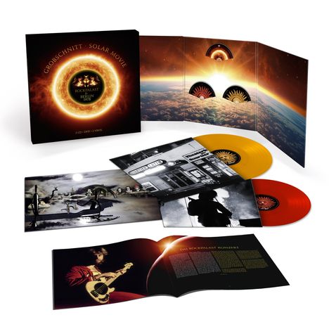Grobschnitt: Solar Movie Live At Rockpalast (180g) (Limited Edition Boxset) (Red &amp; Orange Vinyl), 2 LPs, 2 CDs und 1 DVD
