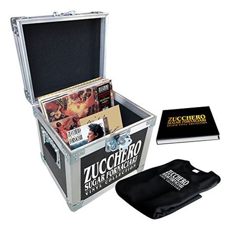 Zucchero: Sugar Fornaciari: Studio Vinyl Collection (180g) (Limited Edition) (Colored Vinyl), 14 LPs, 2 Singles 7", 1 T-Shirt und 1 Buch