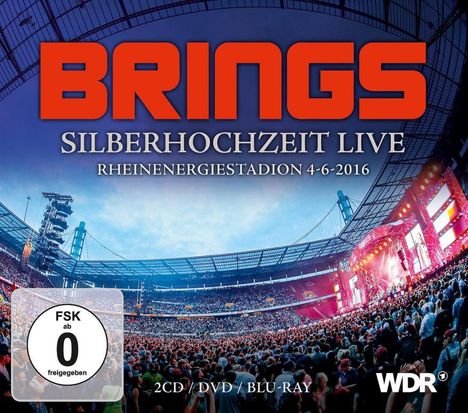 Brings: Silberhochzeit Live 2016 (Boxset), 2 CDs, 1 Blu-ray Disc und 1 DVD