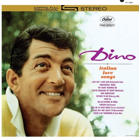 Dean Martin: Dino: Italian Love Songs, LP