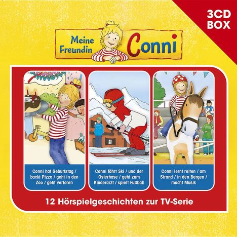 3CD BOX. Meine Freundin Conni. 12 Hörspielgeschichten zur TV-Serie. Conni hat Geburtstag, fährt Ski, lernt reiten.