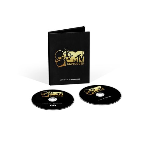 Ein schwarzes CD-Set mit "Samy Deluxe MTV Unplugged". Zwei CDs liegen davor.