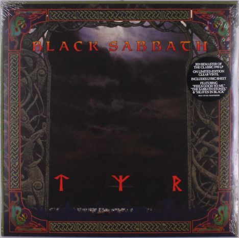 Black Sabbath: Tyr (2024 Remaster) (Limited Edition) (Clear Vinyl), LP