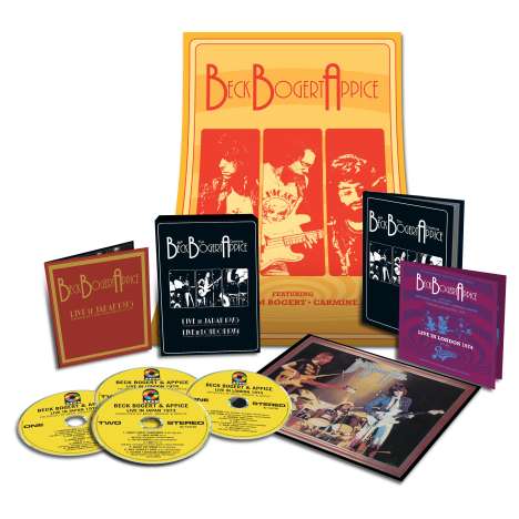 Beck, Bogert &amp; Appice: Live In Japan 1973 / Live In London 1974 (Limited Edition), 4 CDs und 1 Buch