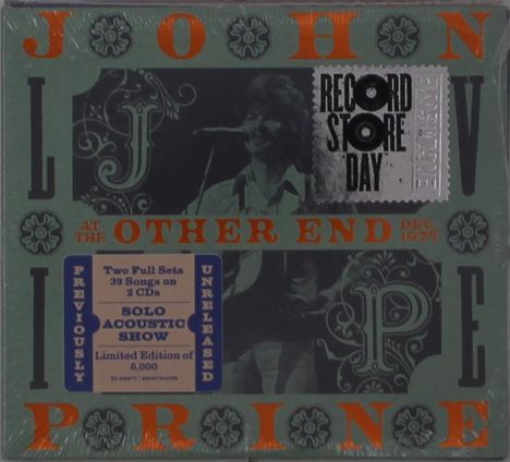 John Prine: Live At The Other End December 1975 (Limited Numbered Edition), 2 CDs